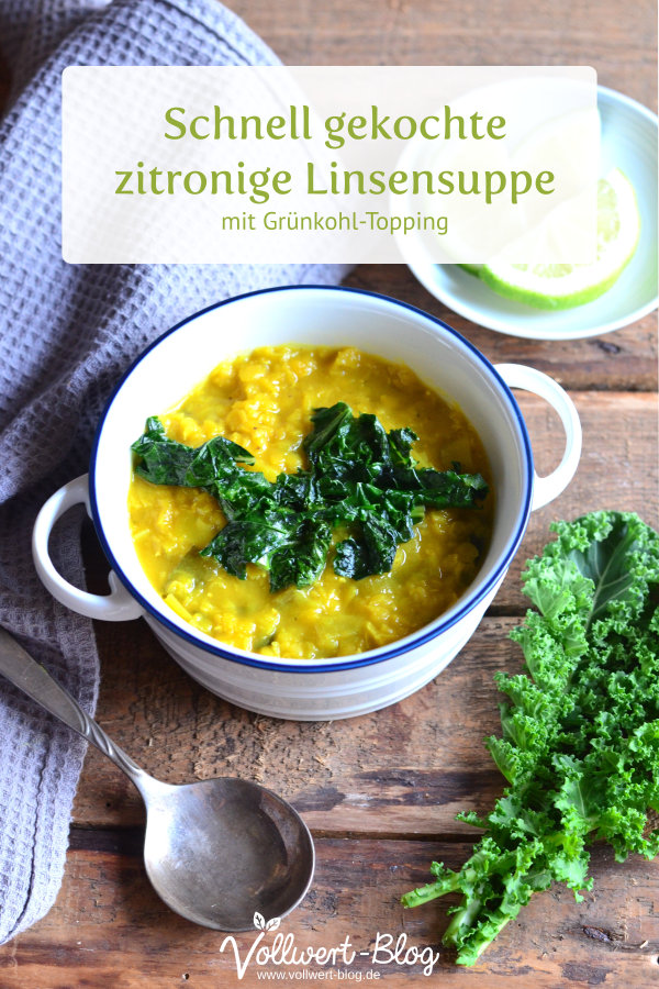 Zitronige rote Linsen-Suppe